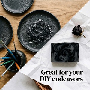 Poudre de métal noir LEQU 100g, pigment métallique pour résine époxy, artisanat, nail art, peinture - Product Image 5