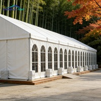 Grande tente de réception transparente avec structure en aluminium pour mariage, fête, exposition, sport, imperméable, 15m x 20m