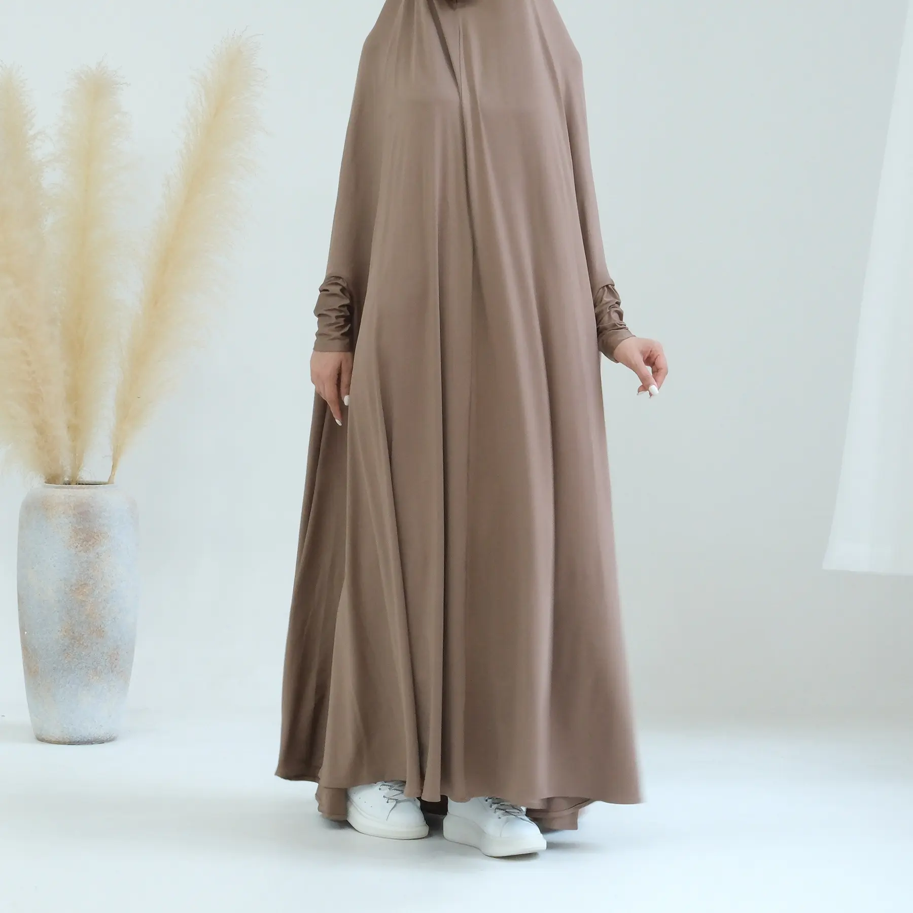 3408 Kuwii Moda Benefício Design Ramadan Oração Muçulmana Abaya Hijab Mulheres Vestido Vestuário Islâmico Dubai Turkey Pakistan Jilbab