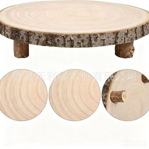 Wooden Cupcake Display Rack Solid Wood Rustic Style Wedding Party <b>Cake</b> <b>Stand</b> 10-13 Inches - Product Image 5