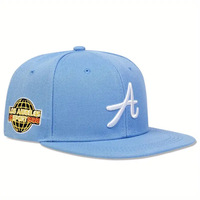 Gorra de Béisbol Snapback de 6 Paneles con Visera Plana, Logotipo Bordado en 3D Personalizado, Algodón, Ajustable, Unisex, Estilo Urbano, Venta al Por Mayor de Fábrica