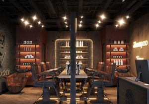 Luxury Style Barber Shop Interior Design Customized Men Salon Store Display Furniture Dero Solid Wood Barber Stations - Product Image 2