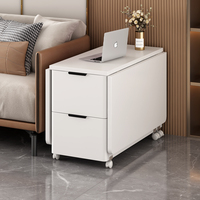 Nouveau design petite table d'appoint pliante multifonctionnelle pour la maison table basse à manger en bois mobile roues de meubles de maison