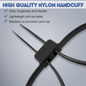 روابط بلاستيكية قوية من ووندرجون مقاس 27.5 بوصة تتحمل 250 رطلاً (أسود) -10~+70 درجة مئوية 100 قطعة/كيس - Product Image 4