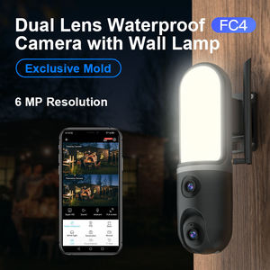 <strong>WiFi</strong> Dual Lens Outdoor Weather Resistant <strong>LED</strong> Wall Light, Garden Light, Night Vision Garden, Home Security <strong>Camera</strong> - Product Image 6
