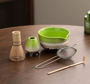 Hot Selling Japanese Matcha <b>Tea</b> Tool <b>Set</b> of 5 Including Bamboo Matcha Whisk Matcha Bowl and Scoop with Gift Box - Product Image 1