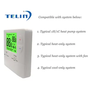 Telin AC701 numérique unique étage Wifi Smart climatiseur contrôleur pompe à chaleur Thermostat Hvac 24V climatisation Thermostat