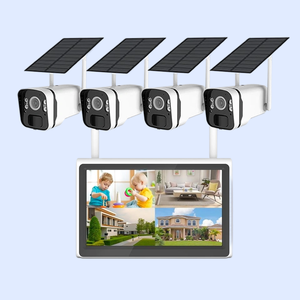 Système de caméra solaire extérieur 4MP 4CH Wifi NVR Kit CCTV Système de caméra de sécurité solaire sans fil extérieur - Product Image 4