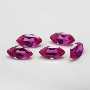 Wuzhou JQ Gems buena calidad 3 # corindón 3*1,5-6*12mm forma de marquesa rubí cera de alta temperatura con incrustaciones para hacer joyas - Product Image 3