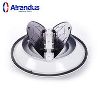 Diffuseur de plafond circulaire en aluminium réglable, flexible, facile à installer, pour système de ventilation, salle de bain