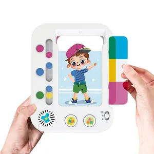 Atacado educação precoce correspondência de cores quebra-cabeças máquina de aprendizagem iluminação lógica brinquedos educativos a vapor para crianças