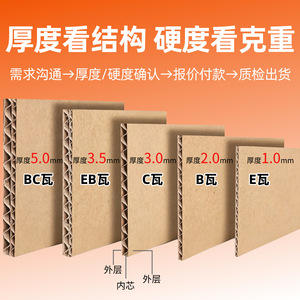 Boîte d'avion Bo Hongtai à trois couches, 200 g/m², pliable, en carton ondulé kraft pour emballage - Product Image 5