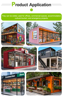 Maison conteneur créative de conception industrielle, polyvalente pour projets de loisirs extérieurs, idéale pour les salons de thé et les cafés