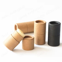 Tube cylindrique en papier kraft fait à la main Baume à lèvres et baume à lèvres biodégradables Conteneurs push-up Impression de disparition jetable