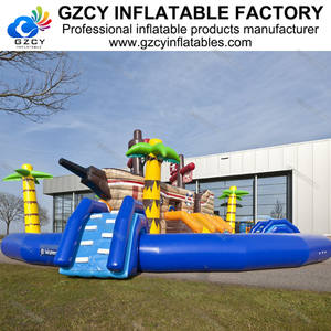 2024 conception populaire <span class=keywords><strong>bateau</strong></span> <span class=keywords><strong>pirate</strong></span> toboggan gonflable énorme <span class=keywords><strong>piscine</strong></span> d'eau en PVC en gros - Product Image 3