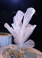 Centre de table de luxe en fleurs de feu dansantes, fleurs artificielles géantes en soie pour la décoration de mariage, toiles de fond, décoration de fête