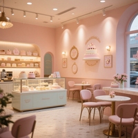 Boulangerie personnalisée Design d'intérieur Comptoir de présentation en bois Armoires à dessert en verre Vitrine de boulangerie Comptoir