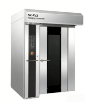 Nouveau four à pâtisserie électrique rotatif industriel avec des fonctionnalités automatiques en acier inoxydable pour la production à grande échelle de pain, de pâtisserie et de noix