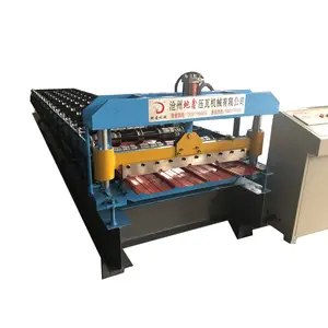Customized Shape Single Layer Trapezoidal Building Material Machinery Colored Steel Roof Tile Making Roll Forming Machine