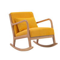 Fauteuil à bascule Guansong en bois massif, design minimaliste, écologique et durable pour salon et chambre à coucher (vente en gros)