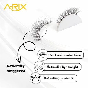 A-RIX Full Faux Mink Strip Eyelashes Natural Short False Lashes <b>Cat</b> Eye Clusters Lightweight Wearable Makeup at Home - Product Image 5