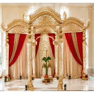 Grand Mandap de Cérémonie de Mariage Srilankais, Décoration de Mandap de Mariage Hindou Style Cinématographique, Grand Mandap de Mariage Hindou en Fibre Dhanush - Product Image 1