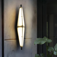 Lampe murale LED moderne et simple pour extérieur, étanche IP65, en acier inoxydable et polycarbonate, lumière blanche chaude douce 2700K, garantie 3 ans, pour balcon