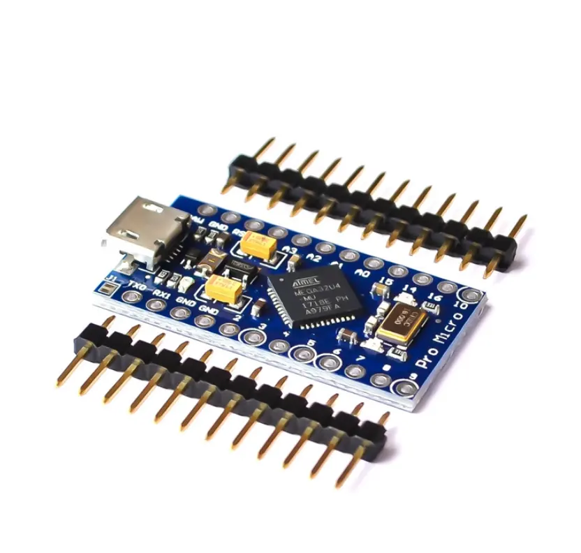 Factory Price Pro Micro ATmega32U4 5V 16MHz module With 2 Row Pin Header for arduinos