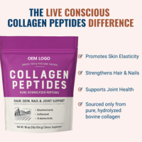 Péptidos de Colágeno en Polvo para el Cabello, la Piel, las Uñas y las Articulaciones, con Colágeno Tipo I y Tipo III, Proteína Hidrolizada