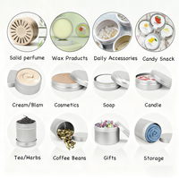 Boîte en métal ronde en aluminium avec filtre pour savon, logo personnalisé, 30 ml, 35 ml, 40 ml, 45 ml, 50 ml, avec insert de drainage