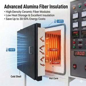 Büyük Kapasiteli 1400 ℃   Laboratuvar ve Endüstriyel Isıl İşlem için Yüksek Sıcaklıklı Elektrikli Mufla Fırını - Product Image 2