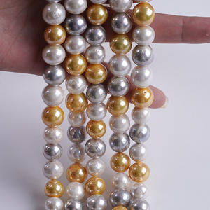 ผู้ผลิตขายส่ง ลูกปัดน้ำจืดธรรมชาติ 12-14 มม. แบบมีแกนเคลือบเอดิสัน แสงสว่างสดใส ทรงกลม เหมาะสำหรับงาน DIY - Product Image 3