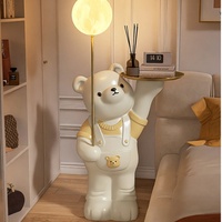 Creative Résine Violent Ours LED Lampadaire Salon Canapé Thé Table Chambre Chevet Étagère Décoration Décor À La Maison Ornements