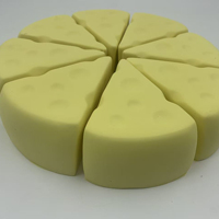 Jouet miniature amusant en forme de tranche de fromage en mousse PU de qualité supérieure, doux, parfumé, texture réduisant le stress, pour enfants, unisexe