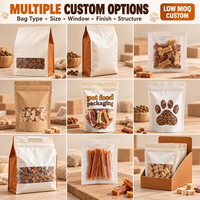 Sachets personnalisés biodégradables refermables avec fenêtre holographique en Mylar pour aliments pour animaux, friandises, croquettes pour chats, chiens, poissons, lait et gelée