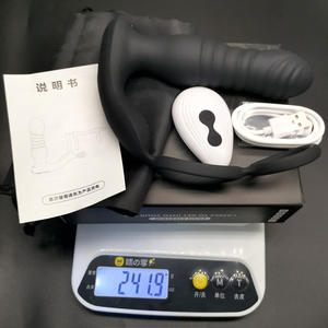 Masseur de prostate Edya à double anneau, vibrateur rétractable en silicone, télécommande, étanche, jouet sexuel pour hommes - Product Image 5