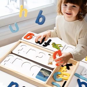 EDULAND Gioco da Tavolo Educativo in Legno con Puzzle a Grani Grandi per Asilo, Giocattolo Interattivo Genitore-Figlio per l'Insegnamento - Product Image 2