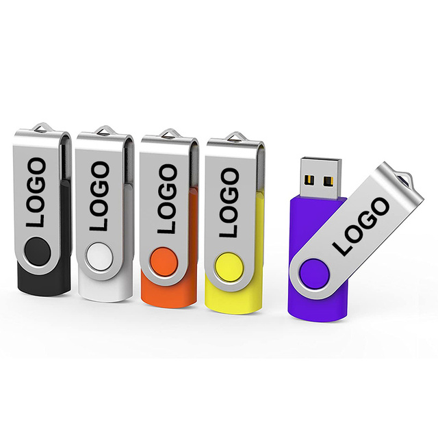OEM Custom Logo Promotional 1GB 2GB 4GB 8GB 16GB 32GB 64GB 128GB Memory Stick U Disk Pen Drive Swivel Pendrive USB Flash Drives