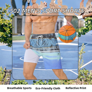 Shorts de sport pour homme en velours côtelé, taille haute, écologiques, style Bermuda court, respirants pour l'été - Product Image 2