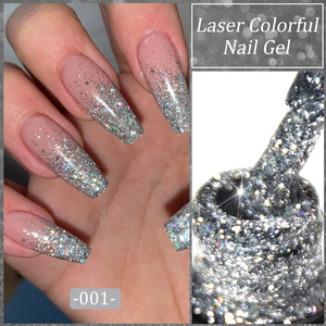 Laser <b>Sequin</b> Gel Nail Polish 7.5ml Holographic Flash Glitter Gel Varnish Durable UV LED Cure Manicure Nail Beauty Supplies - Product Image 6