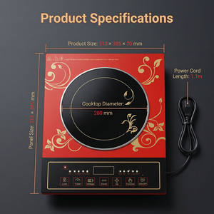 Cuisinière à induction infrarouge industrielle, robuste, 3500W 5000W, en acier inoxydable, grande capacité, chauffage rapide - Product Image 5