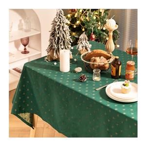 European Style Floral Woven Waterproof Disposable <b>Christmas</b> Tablecloth Green for Wedding and Festive Decorations - Product Image 4