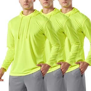 Sweat-shirt à capuche pour homme UPF 50+ à séchage rapide, manches longues, tricoté, coupe ample, protection solaire, vêtements d'extérieur - Product Image 1