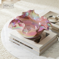Bol à fruits en céramique Merlin Living avec placage électrolytique, décoration d'intérieur en céramique, assiette à chocolat de luxe, usine de céramique de Chaozhou OEMODM