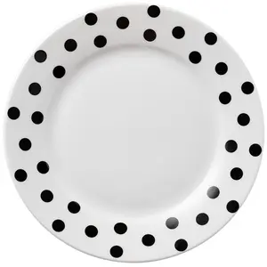Juego de comedor de porcelana Plato de restaurante Catering blanco Sirviendo platos de cena personalizados de cerámica