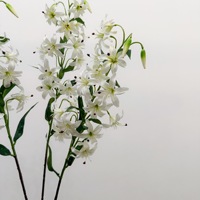 Bunga Lily Berbintik Buatan, Dekorasi Lembut Bergaya Vintage untuk Rumah, Hotel, Pernikahan, Dekorasi Rangkaian Bunga