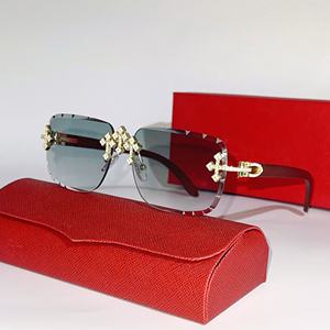 2025 Neue Heiße Verkaufsdiamant-Sonnenbrillen, Iced Out Luxus Designer Sonnenbrillen, Mode Rapper Kreuz Stil Herren Sonnenbrillen - Product Image 1