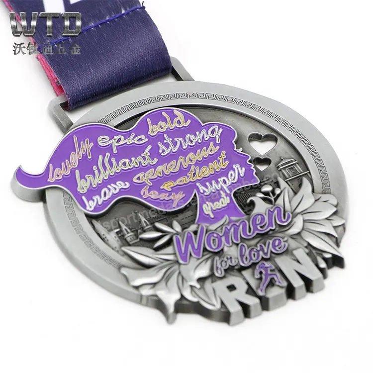 कस्टम चांदी पदक पदक, धातु पुरस्कार पदक, अपने खुद के <span class=keywords><strong>डिजाइन</strong></span> के साथ पदक डोरी