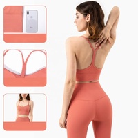 Soutien-gorge de sport en Nylon Spandex pour femmes, sous-vêtement respirant, Style gilet, couleur chair, petit, haut, écharpe, Yoga, sangle fine à l'arrière, Sexy,