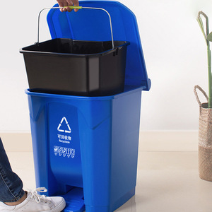 Contenedor de Basura Rectangular para Exteriores, de Gran Capacidad, con Pedal, para Clasificación de Residuos, 12L o Más, Colorido, Tipo K - Product Image 2